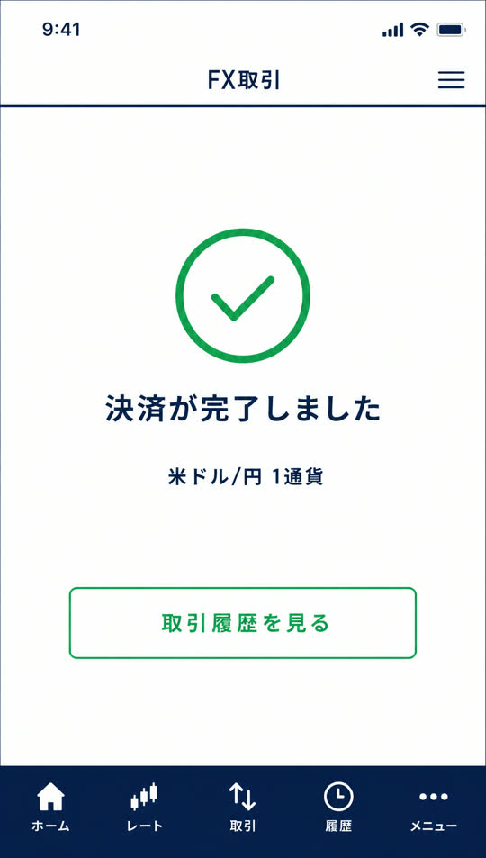 決済すると損益が確定